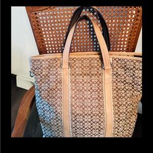 Signature Brown Tote Bag